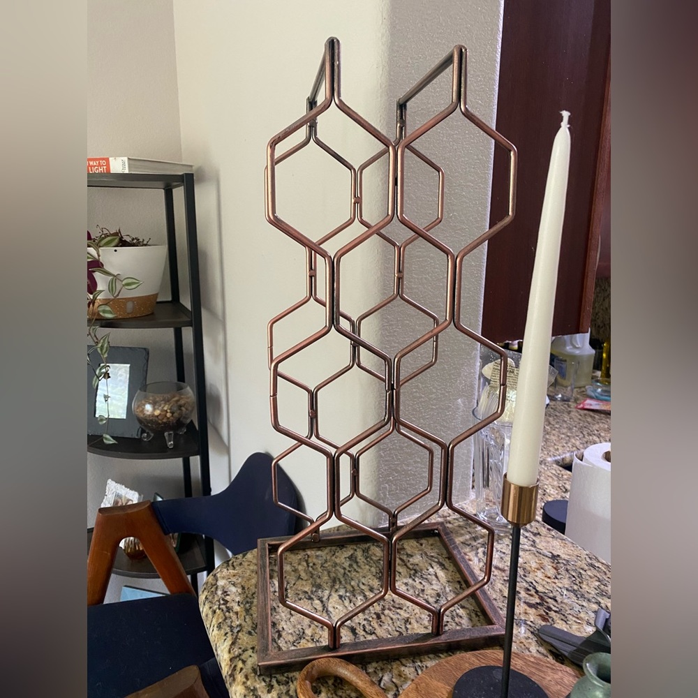 Copper tall Wine Rack
